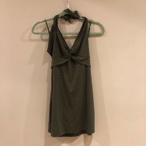 BCBG green polka dot dress